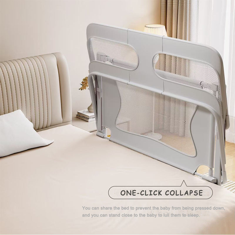 Wholesale Lightweight Portable 2-in-1 Baby Safety Crib Bed Rail with Secure Lock Foldable Easy Install Adjustable Height Anti-Drop for Home Travel