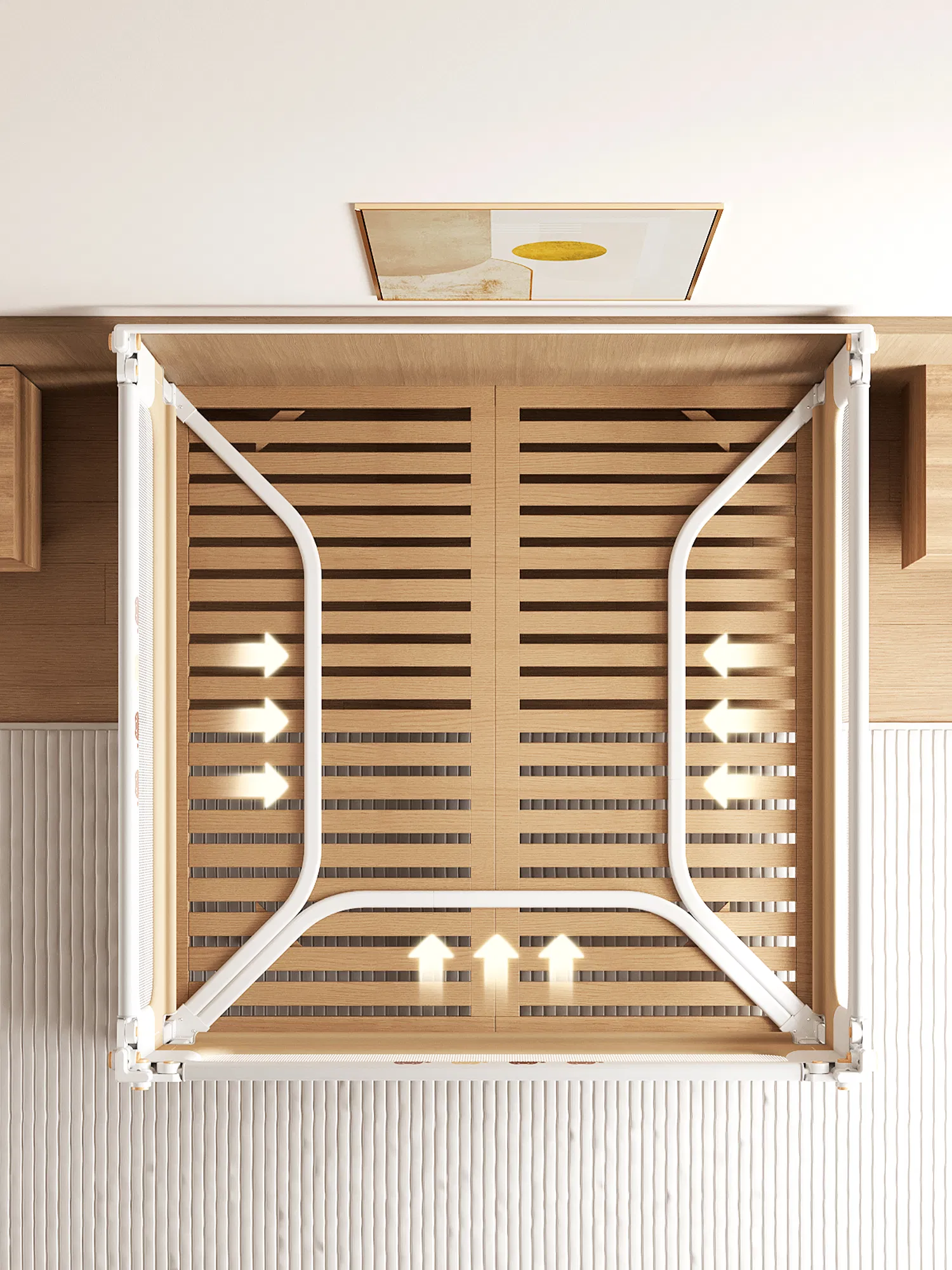 Adjustable Height Bed Rail for Kids with Seamless Anti-Pinch Feature