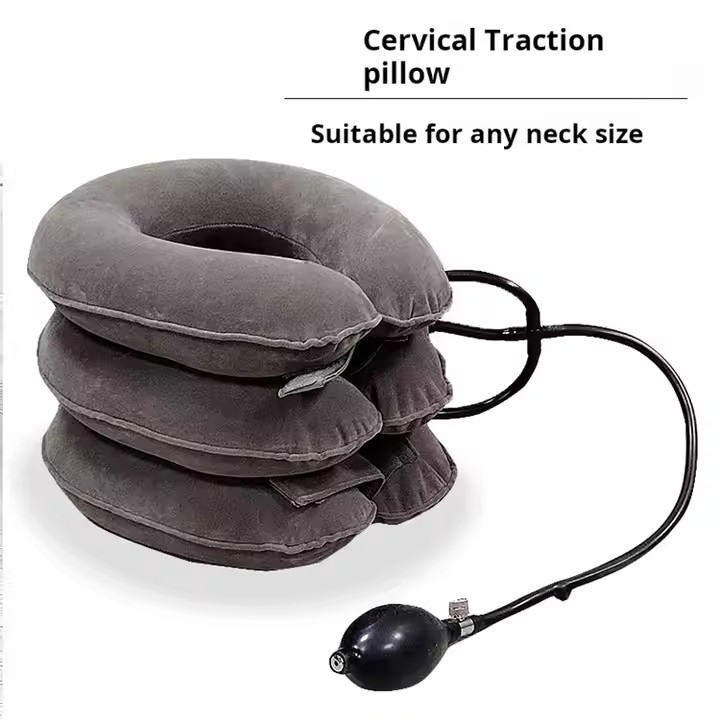 Inflatable Adjustable Neck Stretcher Cervical Neck Traction Device for Instant Neck Pain Relief