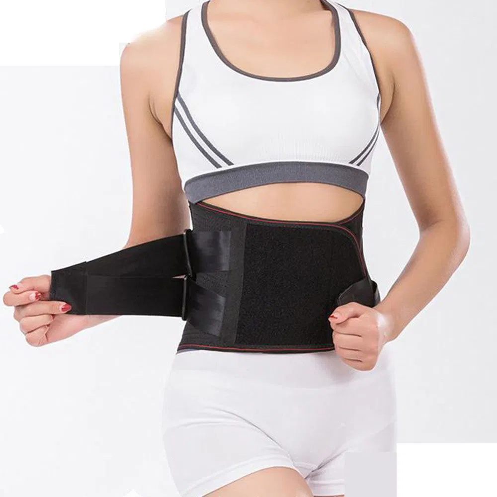 Classic Basic Beige Waist Brace Belt Comfortable Polyester Lower Back Support with Posture Corrector for Clinic Use