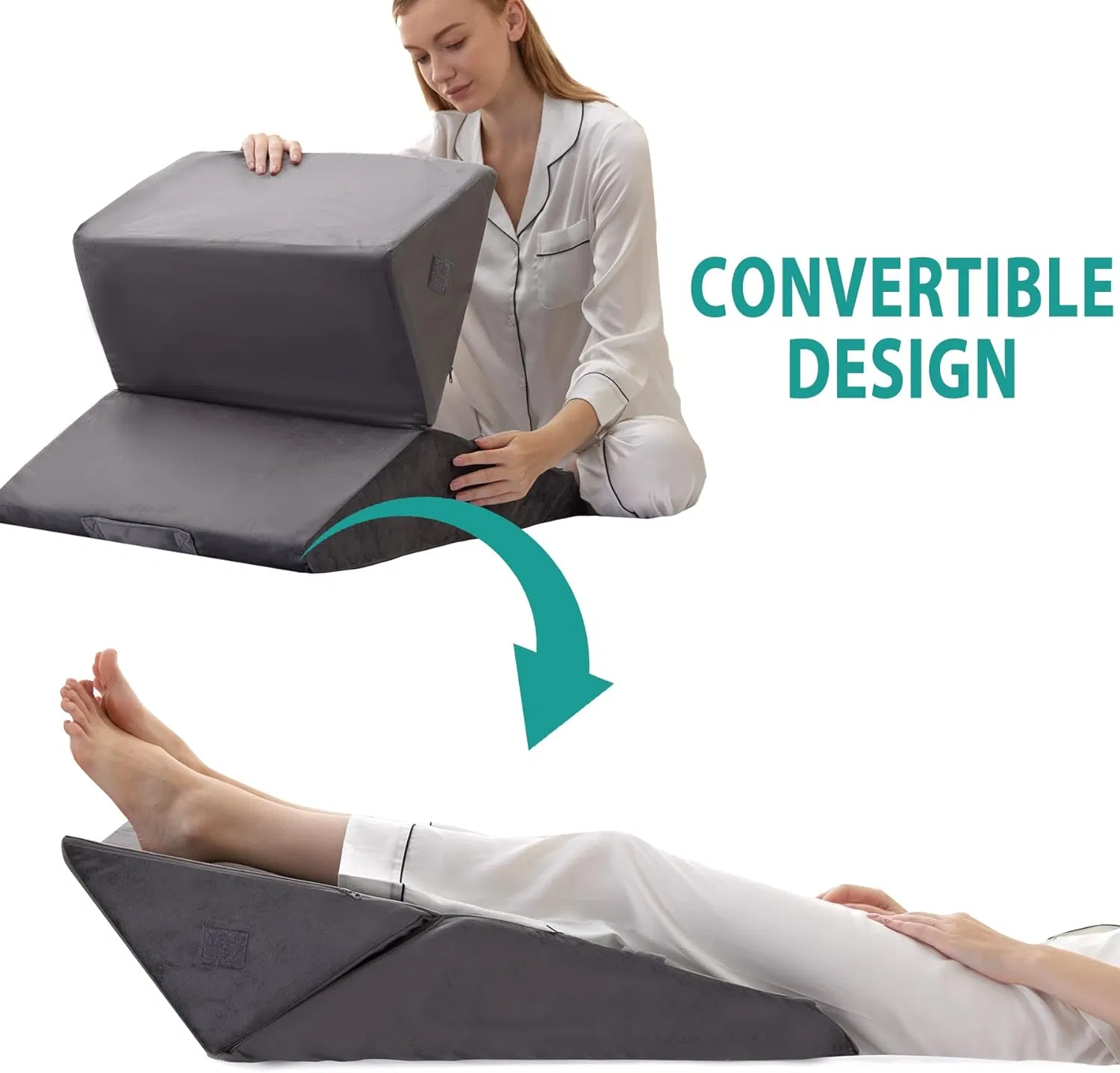 Durable Wedge Pillow Back Positioning Elevation Pillows for Adults