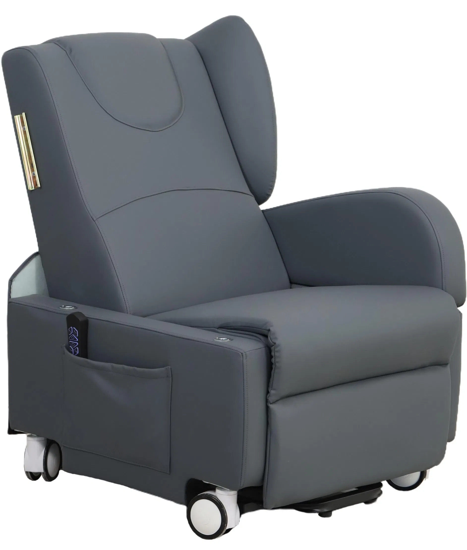 Electric Lift Recliner Chair with Four Wheels Dual Motors Relax Sofa Vibration Massage Heating