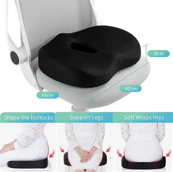 Private Label Ergonomic Tailbone Protection Breathable Office Chair Butt Cushion