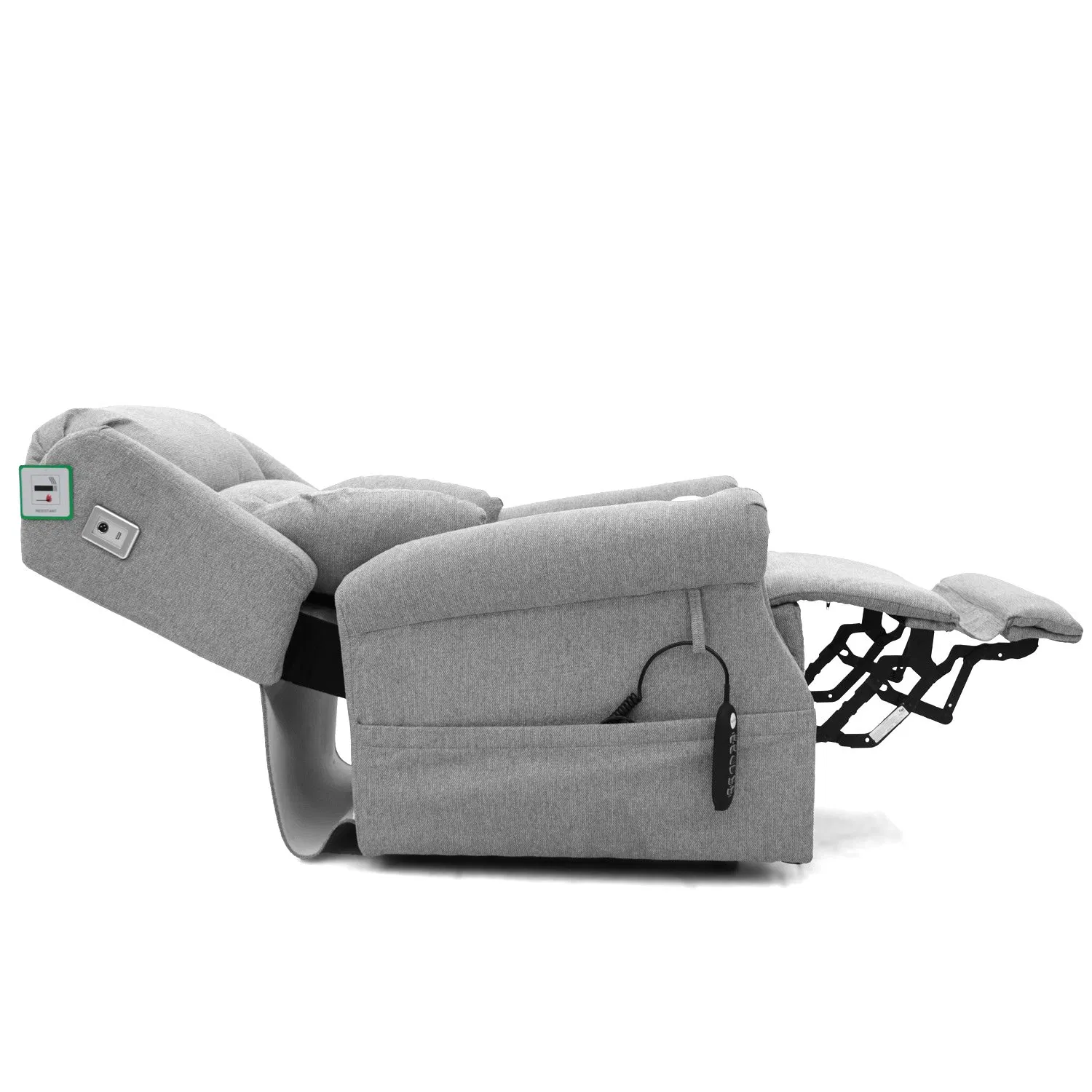 Geeksofa 9234 Quad Motor Tilt-in-Space Power Electric Medical Lift Riser Recliner Chair with Power Headrest &amp; Lumbar Support &amp; Tray Table &amp; Reading Light