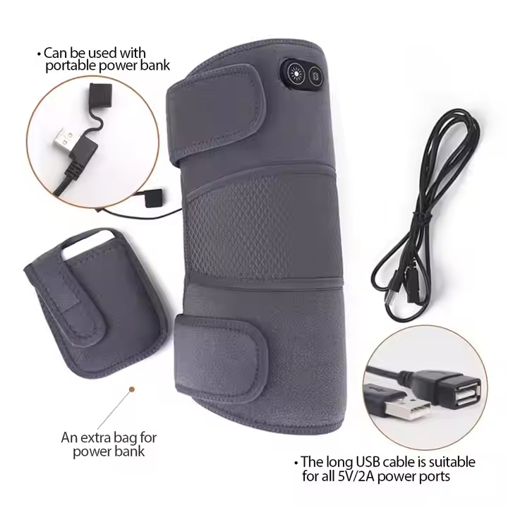 USB Electric Knee Brace Wrap Knee Massager with Heat Vibration Knee Massager