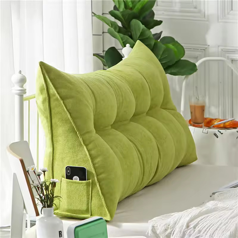 Space Saving Body Positioning Wedge Pillow Triangle Headboard Backrest Cushion