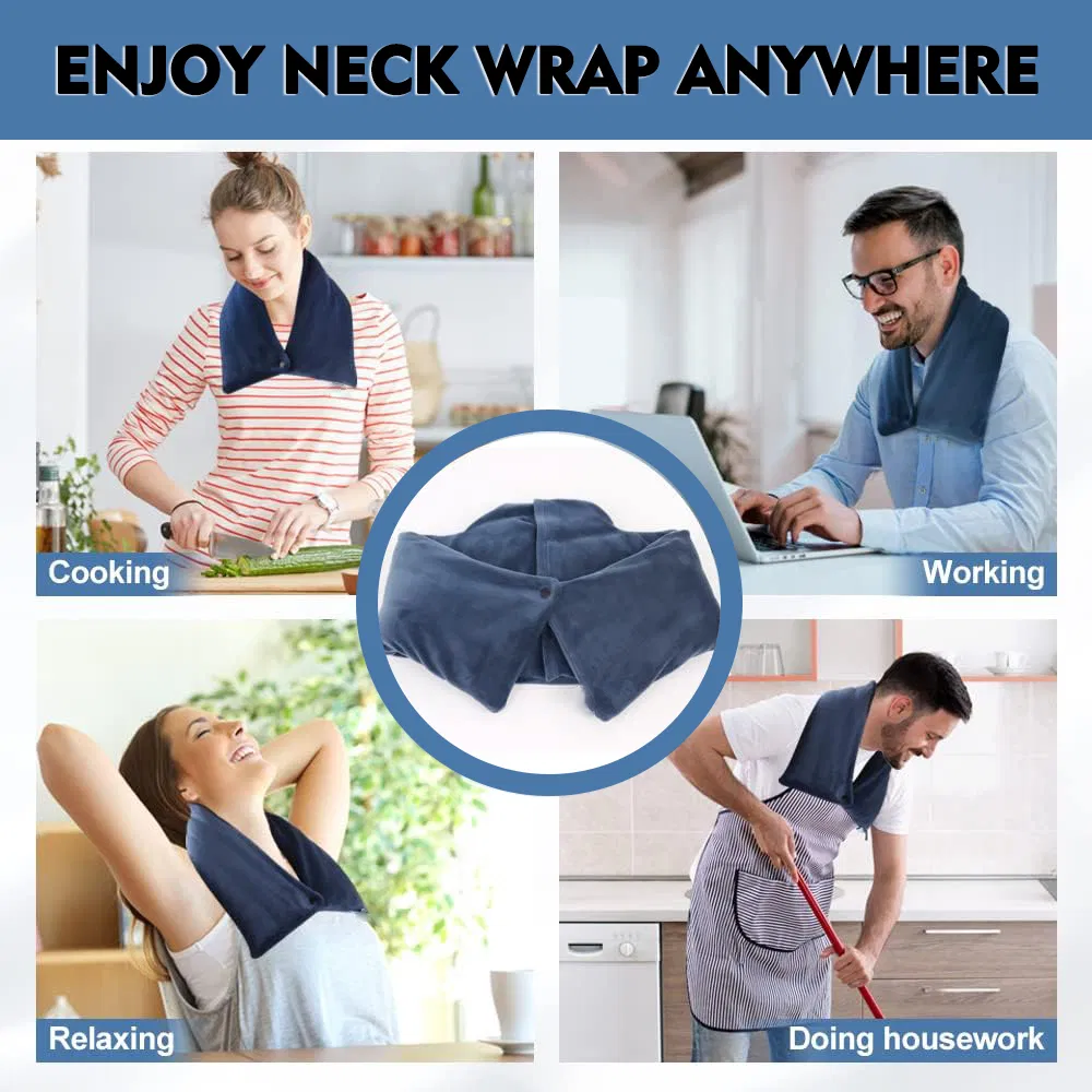 Private Label Microwavable Heating Pads Hot Relaxing Lavender Herbal Aromatherapy Shoulder Weighted Heated Neck Wrap Wholesale