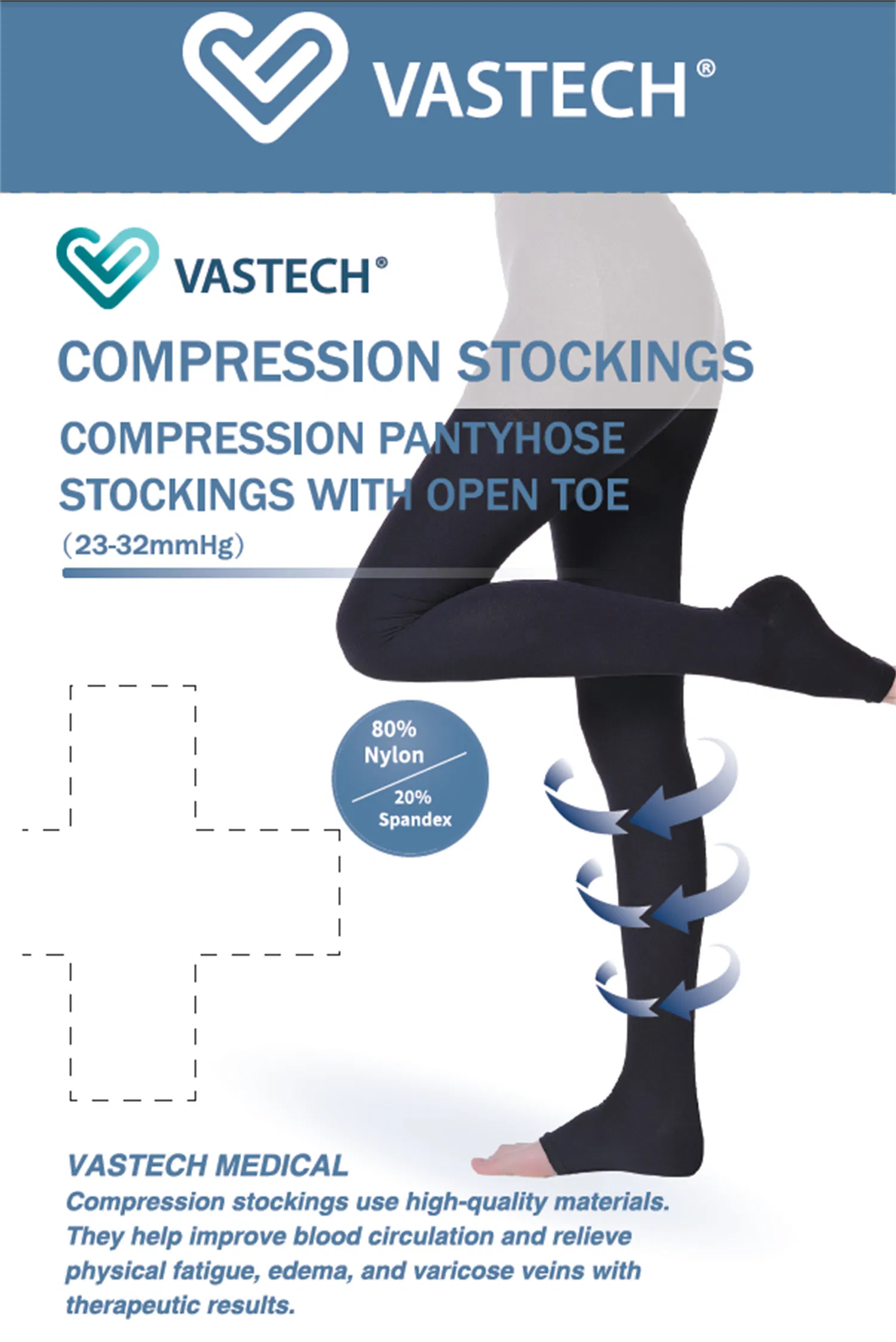 Top Selling Thigh High Stockings Unisex Sports Medical Compression Cotton Socks