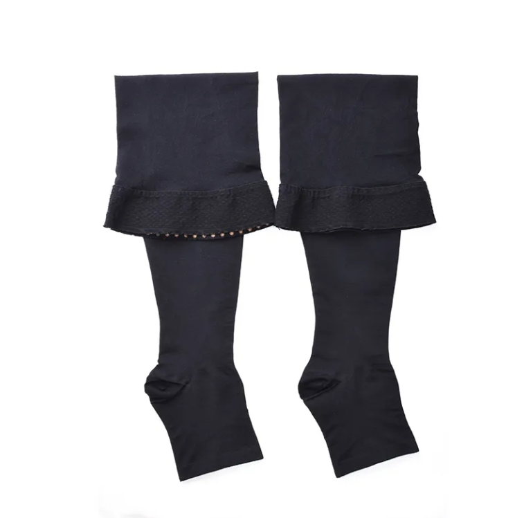 Toeless Thigh High Stockings Leg Compression Socks