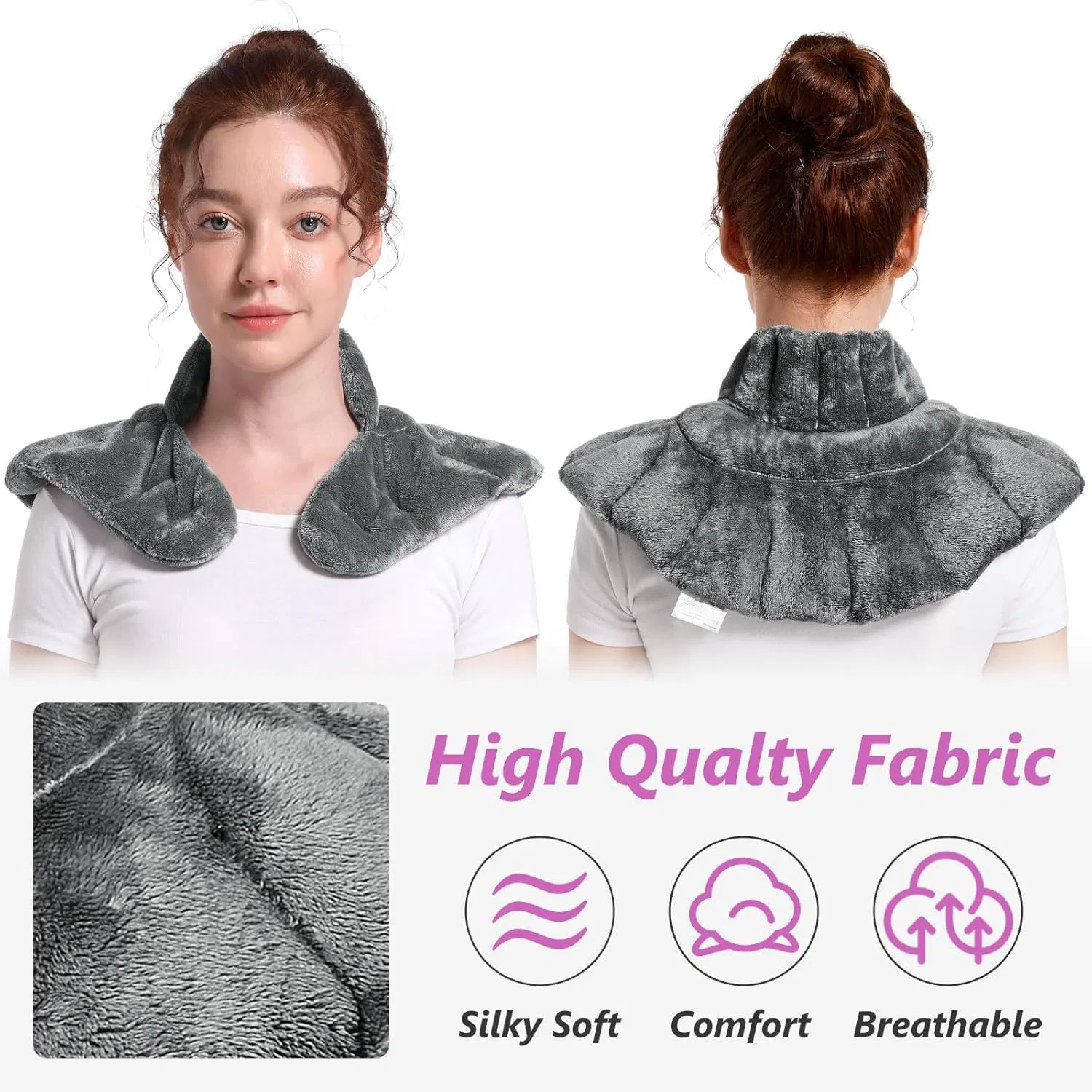 Weighted Neck Warmer Microwave Heated Neck Wrap with Moist Heat