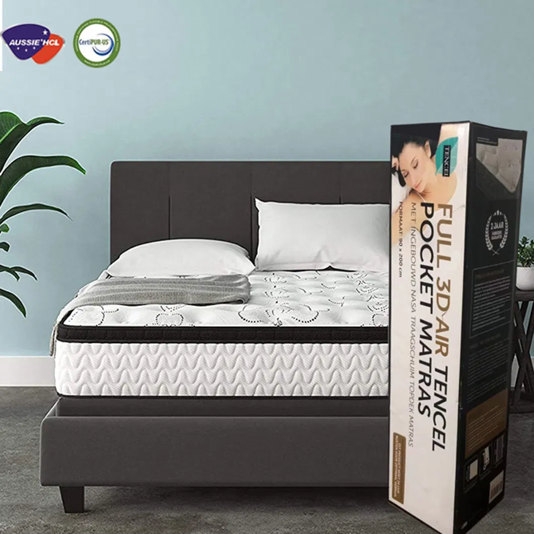 Factory Wholesale Comfortable High Density Memory Foam Colchons Top 3/5/7/9/ Zone Pocket Spring Anti-Decubitus Mattress Double Bed Queen Latex Mattresses