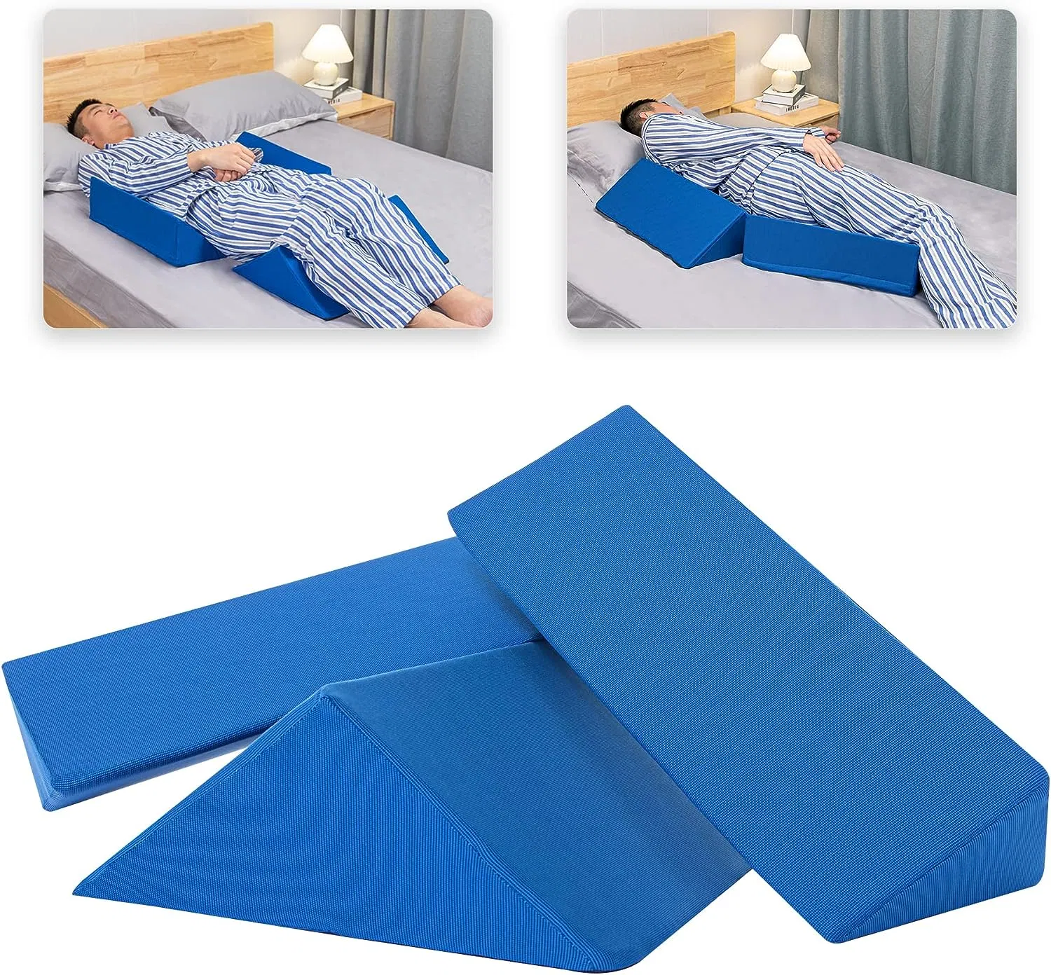 Adjustable 40 Degree Triangle Bed Wedge Pillow for Comfort