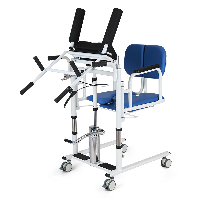 Adjustable Electric Patient Lift Transfer Chair Portable Foldable Commode Chair with Lift Equipment for Physical Therapy
