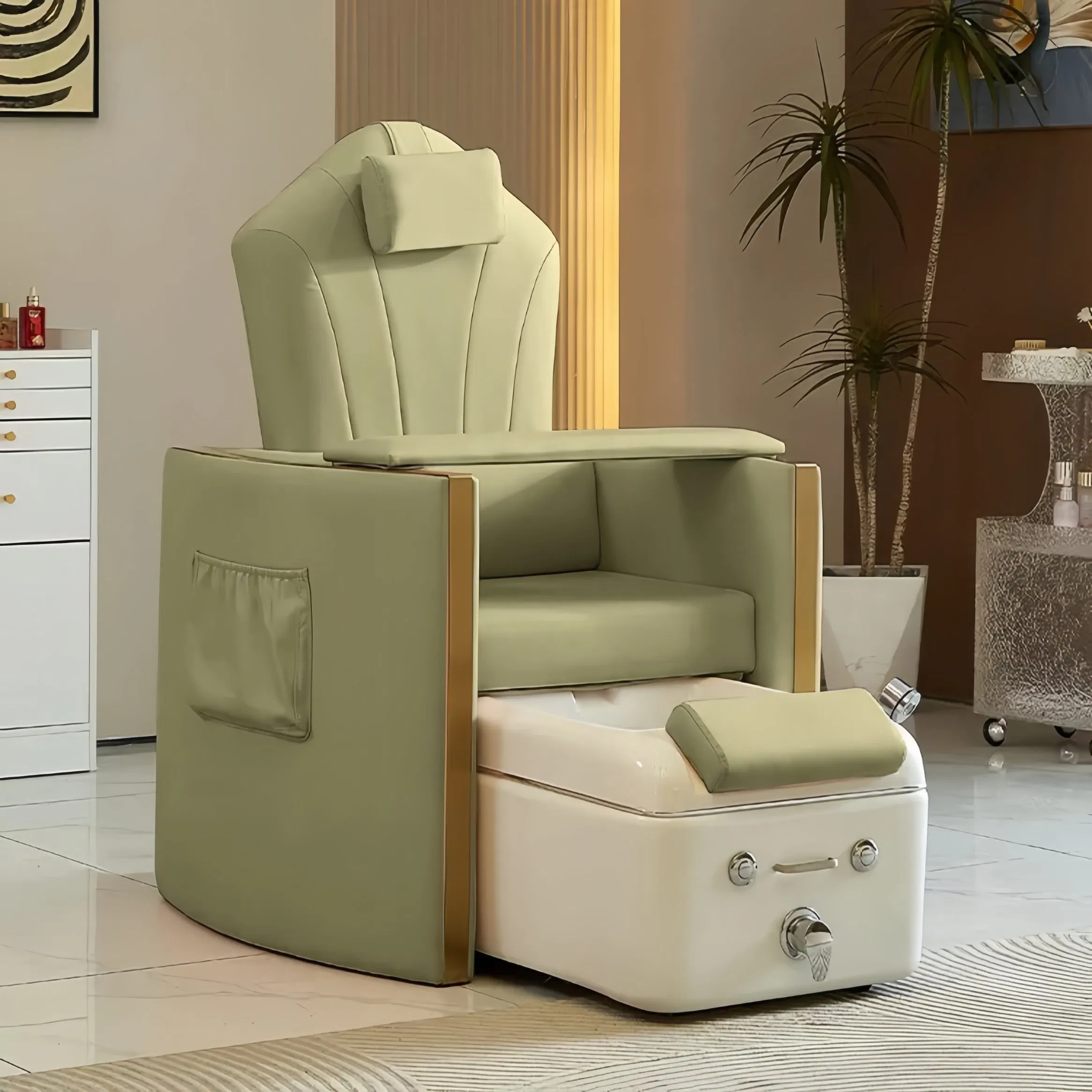 Nail Salon Electric Backrest Lift Foot Bathing Manicure Station Pedicure SPA Chair