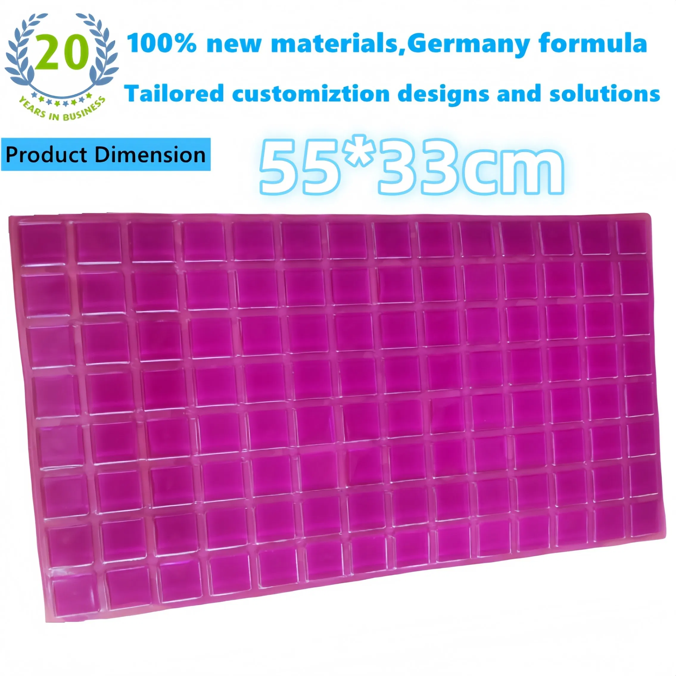 Silica Gel Pad Heat Dissipation Tailbone Orthopedic Car Chair Gel Cushion Square Gel Pad for Pillow Mattress