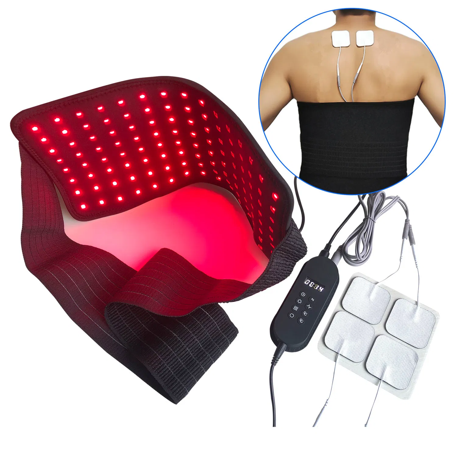 Tens Electrodes Pads 660nm 850nm Pain Relief LED Red Light Therapy Wrap