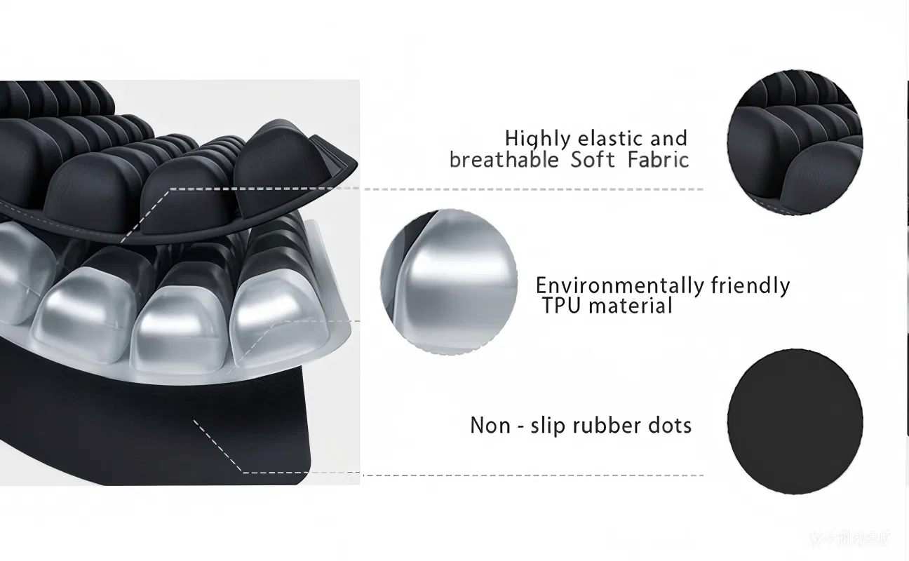 Black Inflatable Seat Cushion Chair Pad for Comfortable Car Seating