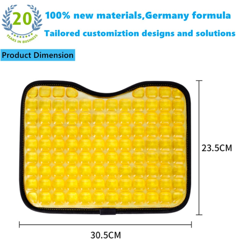 Tailbone Sciatica Back Pain Relief Cooling Gel-Back Manual Wheelchair Coccyx Cushion