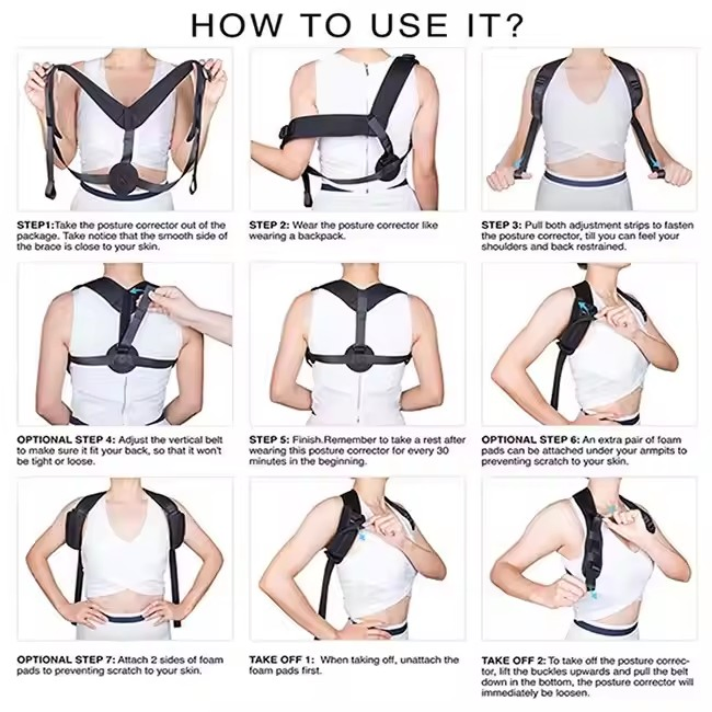 Amazon Hot Sells Unisex Posture Corrector Shoulder Back Support Brace