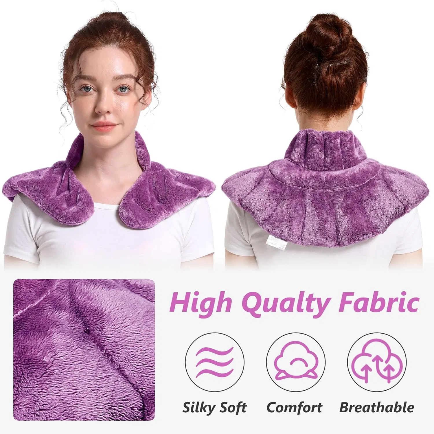 Microwavable Heating Pad Weighted Neck Wrap for Neck Shoulders