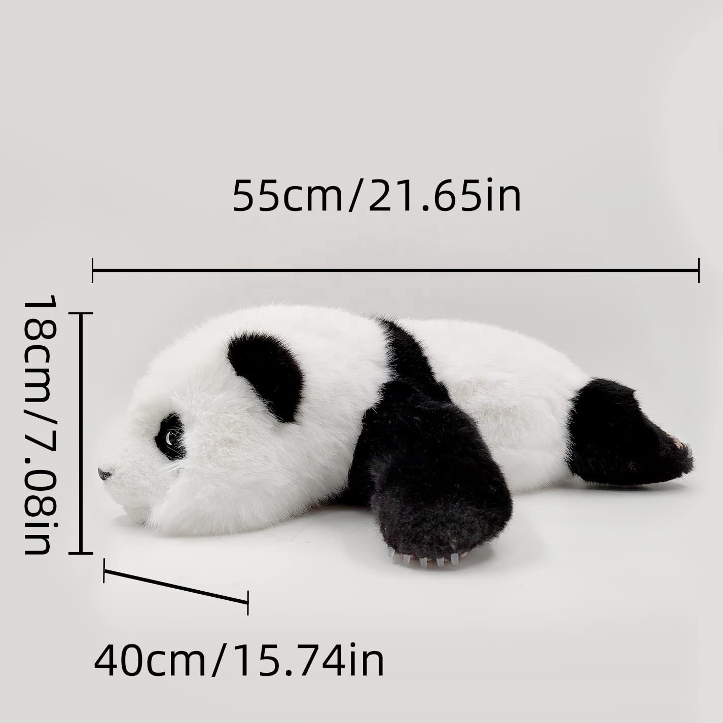 4LB Stuffed Animals Realistic Handmade Stuffed Giant Panda Plush Lifelike Panda Plush For Anxiety Weighted Plush Toy