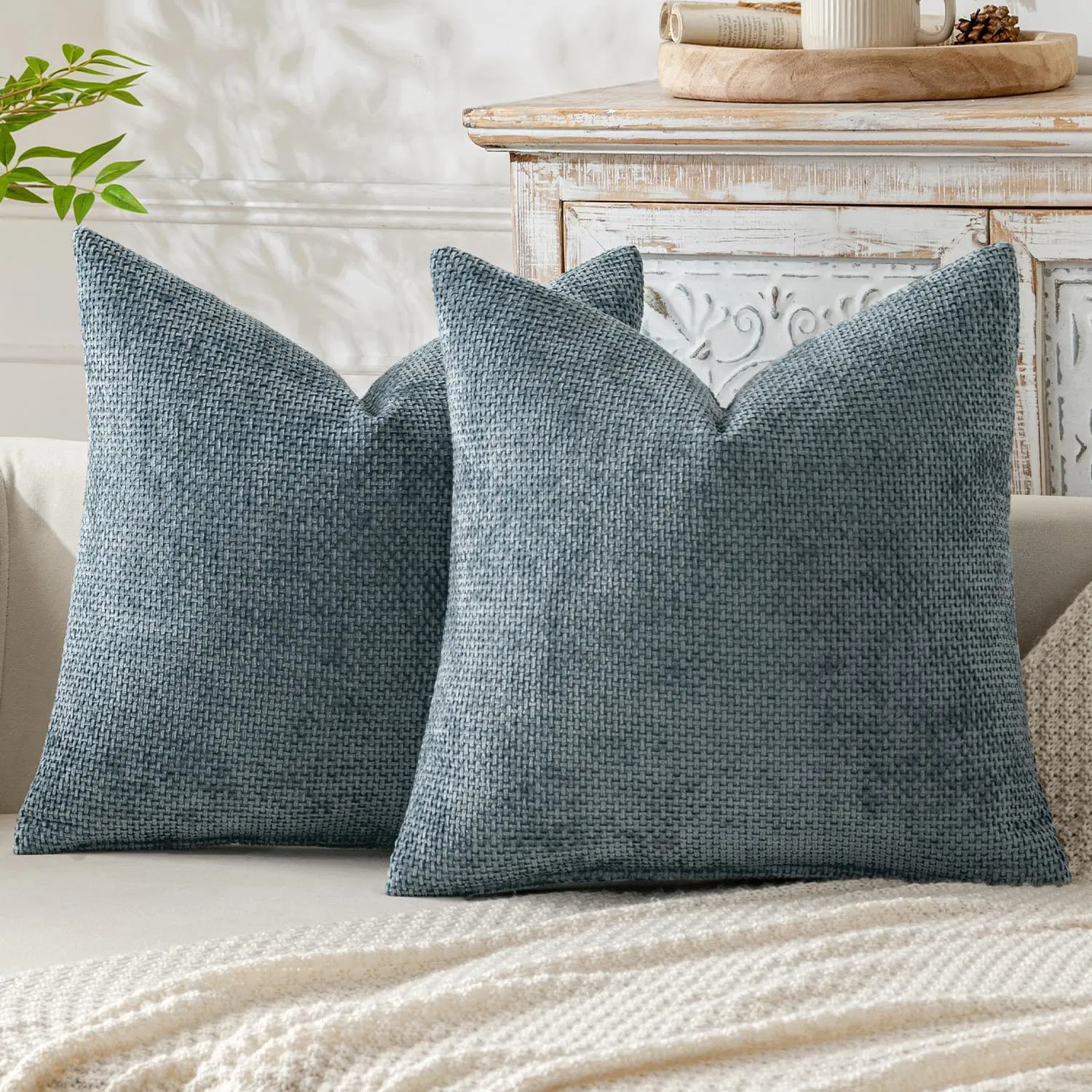 Dairui Soft Chenille Cross Stitch Pillow Cases Simple Solid Throw Pillows Plush Couch Backrest Cushions Home Decor Wholesale