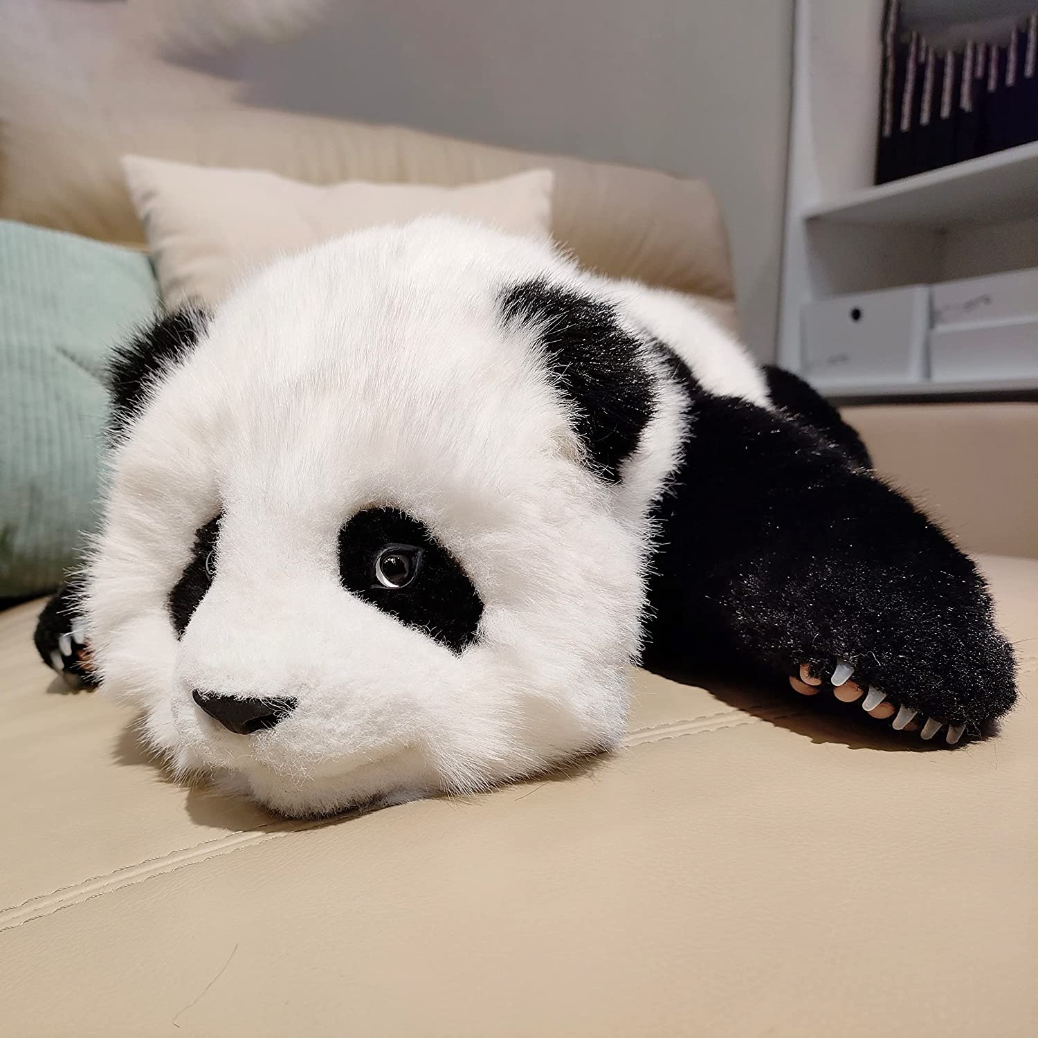4LB Stuffed Animals Realistic Handmade Stuffed Giant Panda Plush Lifelike Panda Plush For Anxiety Weighted Plush Toy