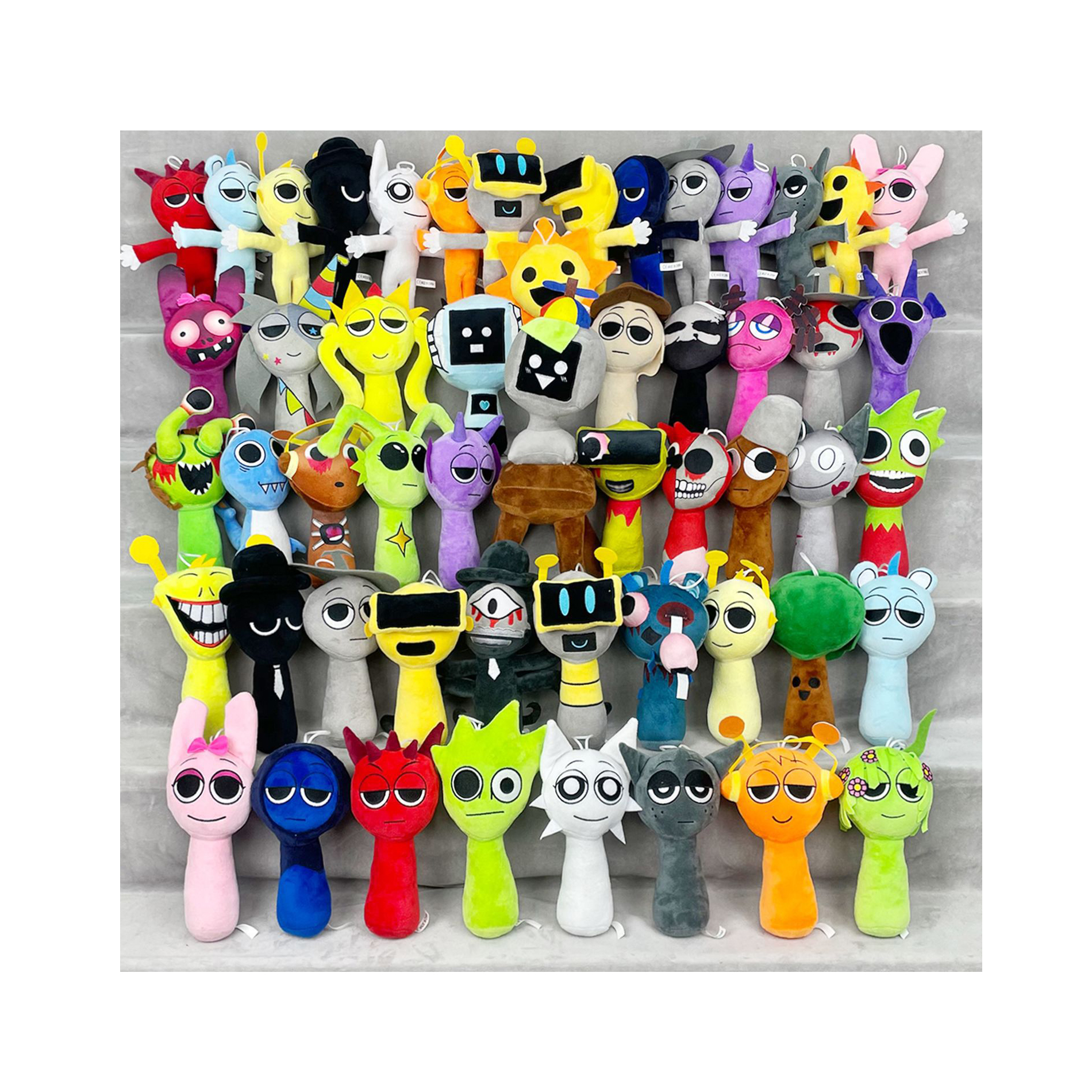 New Cute Anime Cartoon Sprunky Cotton Plush Toys 20cm Light Weight Monster Animal Figure Dolls for Decoration or Gift