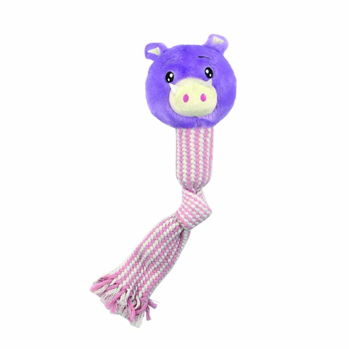 Wholesale Cute Knotted Interactive Dog Toys by Manufacturers Eco-friendly Chewable Plush in Cartoon &amp; Lovely Styles with Sound