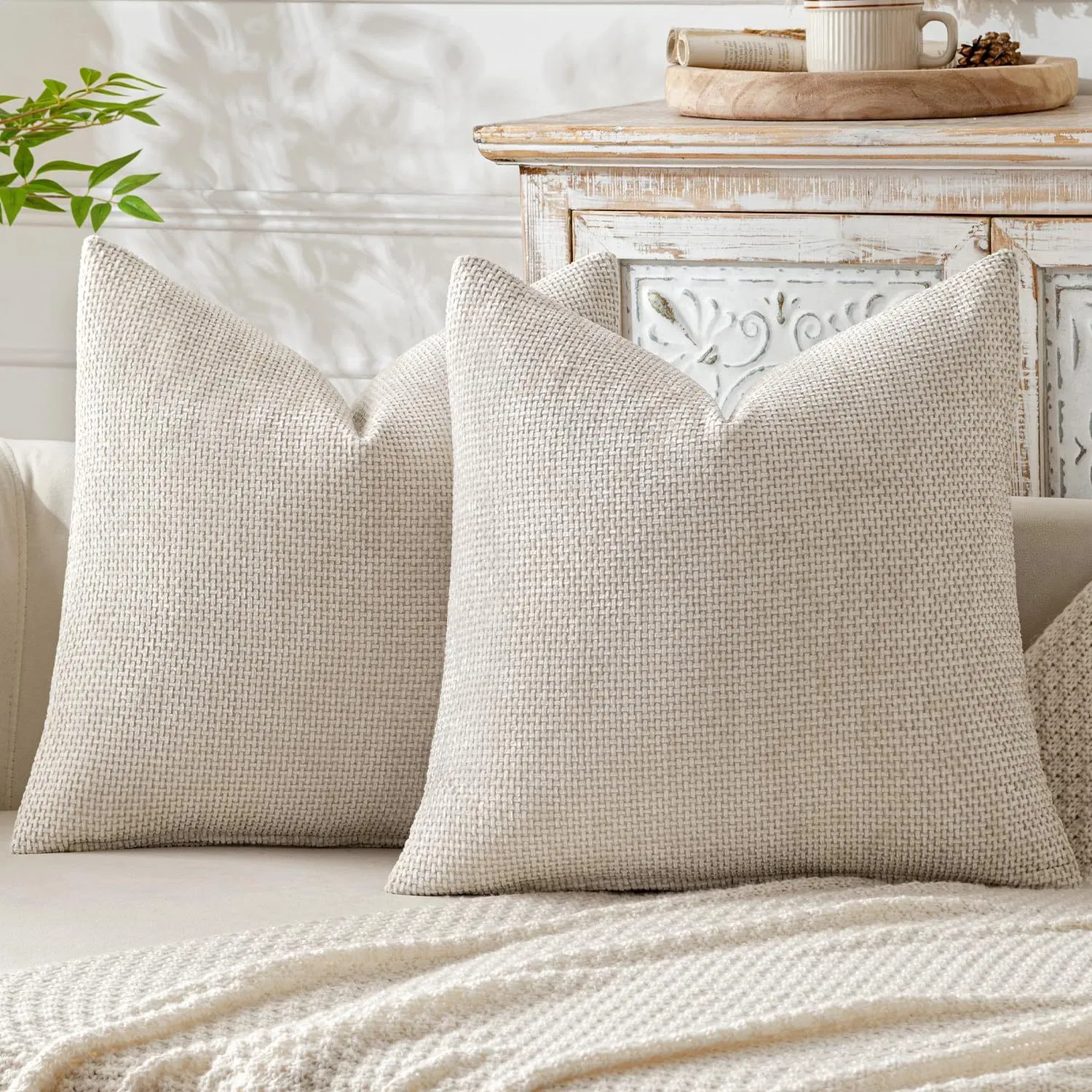 Dairui Soft Chenille Cross Stitch Pillow Cases Simple Solid Throw Pillows Plush Couch Backrest Cushions Home Decor Wholesale