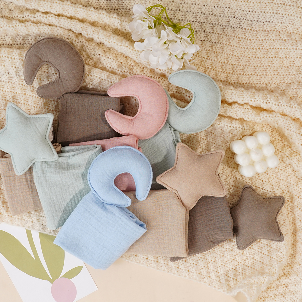 Happyflute Solid Soothing Towels 100% Cotton Muslin Cozy High-quality Security Blanket for Newborns