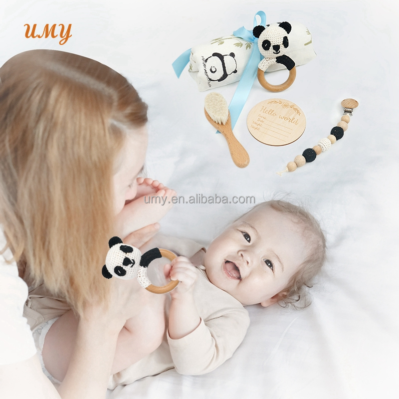 New Arrivals Born Baby Swaddle Gift Set Newborn Shower Receiving Muslin Bamboo Cotton Lovey Comforter Security Blanket Set