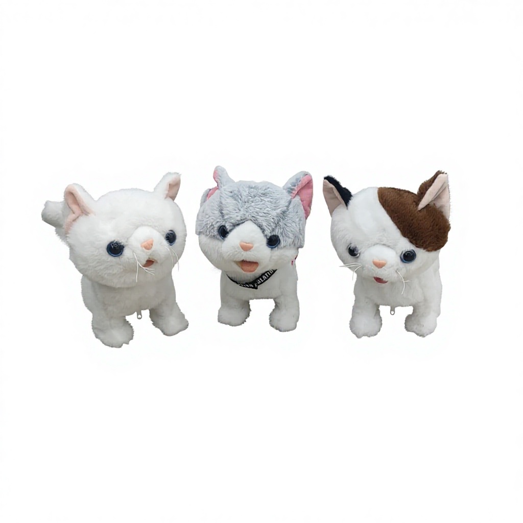 Children's Plush Toys Lick Cats Can Walk Touch Learn Words Sing Lick Tongue Shake Tail Interactive Educational Electric PP