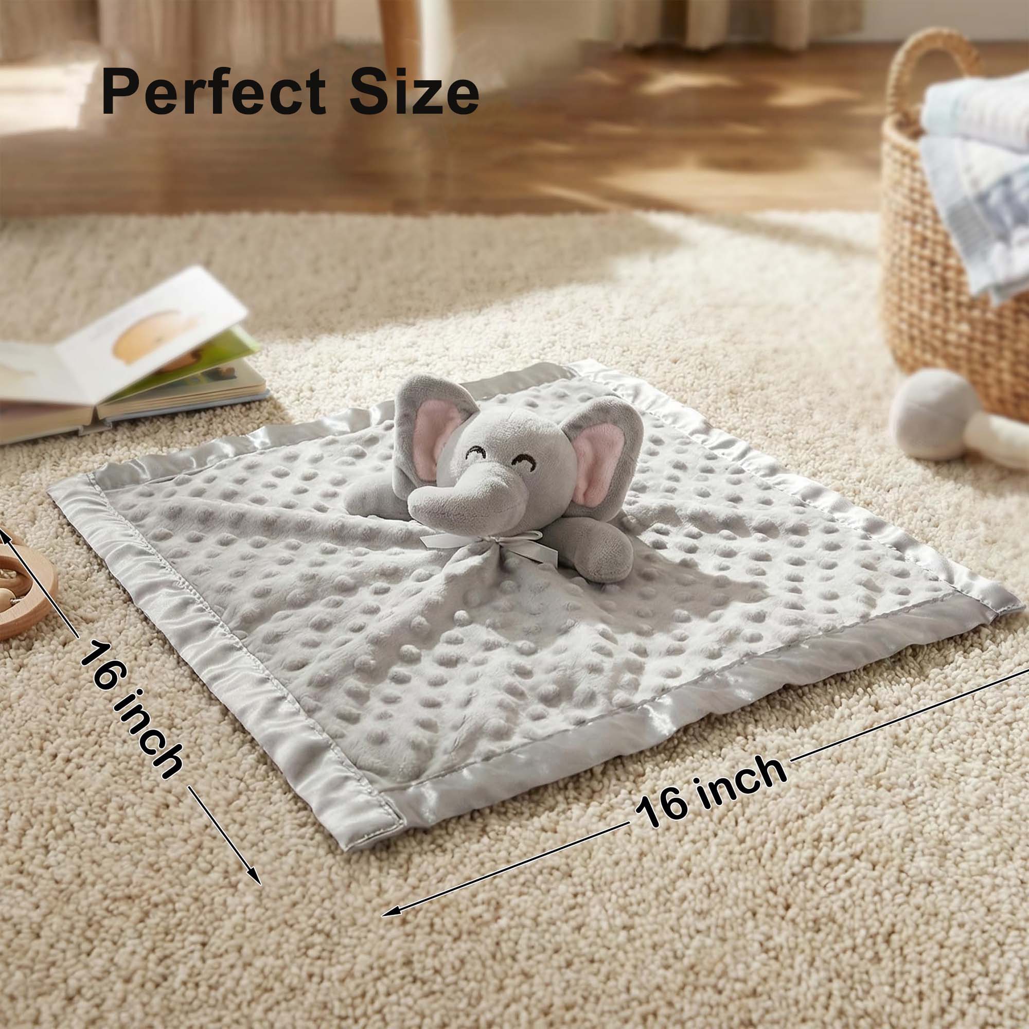Custom Super Soft Cozy Lovey Minky Baby Gifts Blanket Baby Security Blanket for Newborn Boy Girl