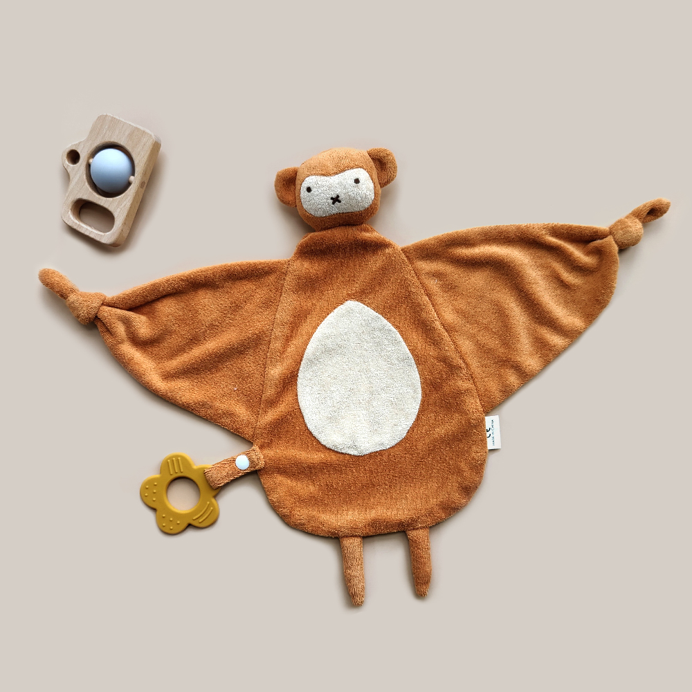 Manufacturer New Arrival Baby Blanket Snuggling Security Toy Organic Animal Toy Cum Blanket Baby Security Blanket
