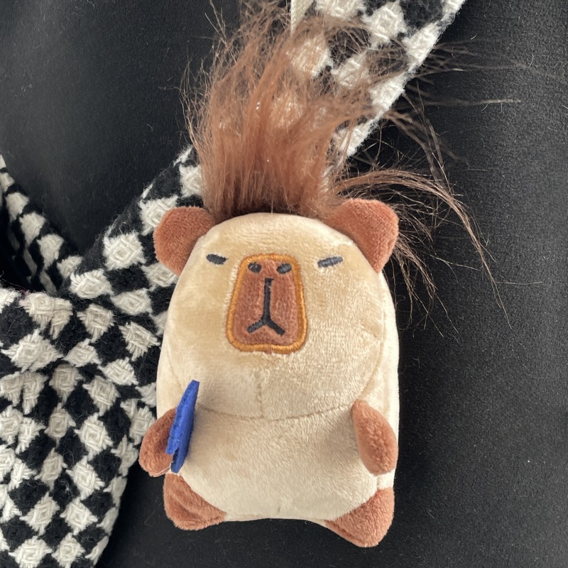 Wholesale Kawaii Capybara Plush Doll Keyring Purse Charm Adorable Animal Backpack Clip Stuffed Toy Gift Supplies