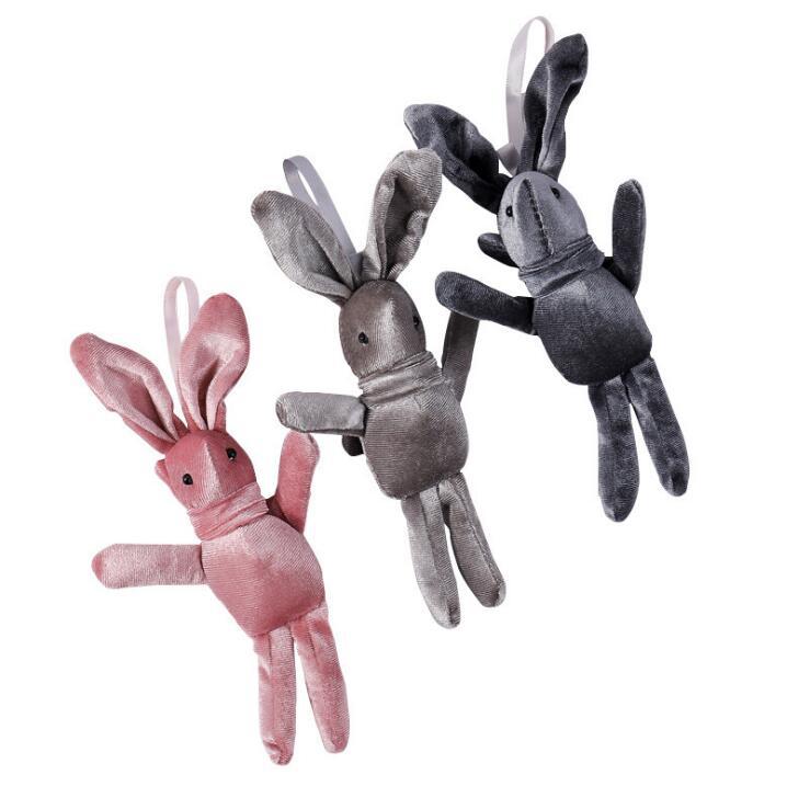 Custom Mini Plush Customized Backpack Clip Velvet Rabbit Keychain Toy Plush Bear Pendant Animal Stuffed Key Chain