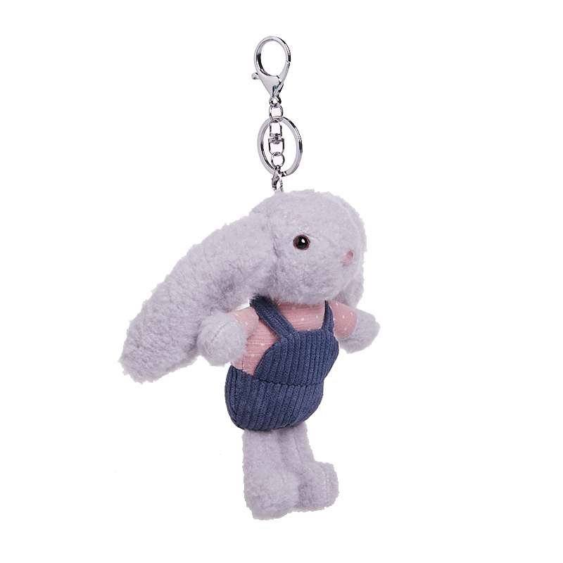 Plush Bunny Keychain Rabbit Plush Key Chain Stuffed Animals Ornaments Pendant Backpack Clip,Pink 17cm, Plush Toys Key Chain