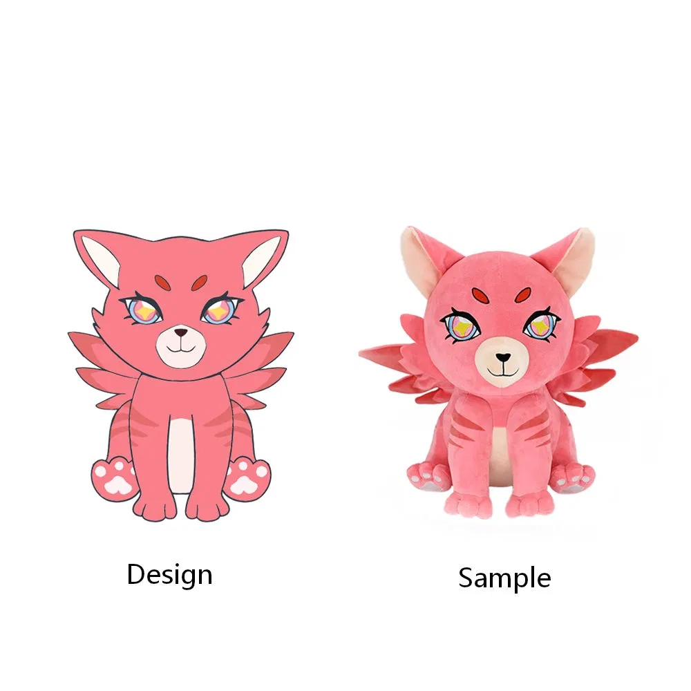 Customized Eco Friendly Pink Plush Toy Soft Sitting God Beast Lion Holiday Gift for Boys and Girls
