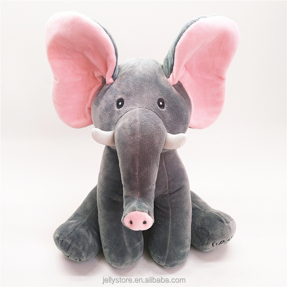 Peekaboo Elephant Electronic Plush Toy View 1