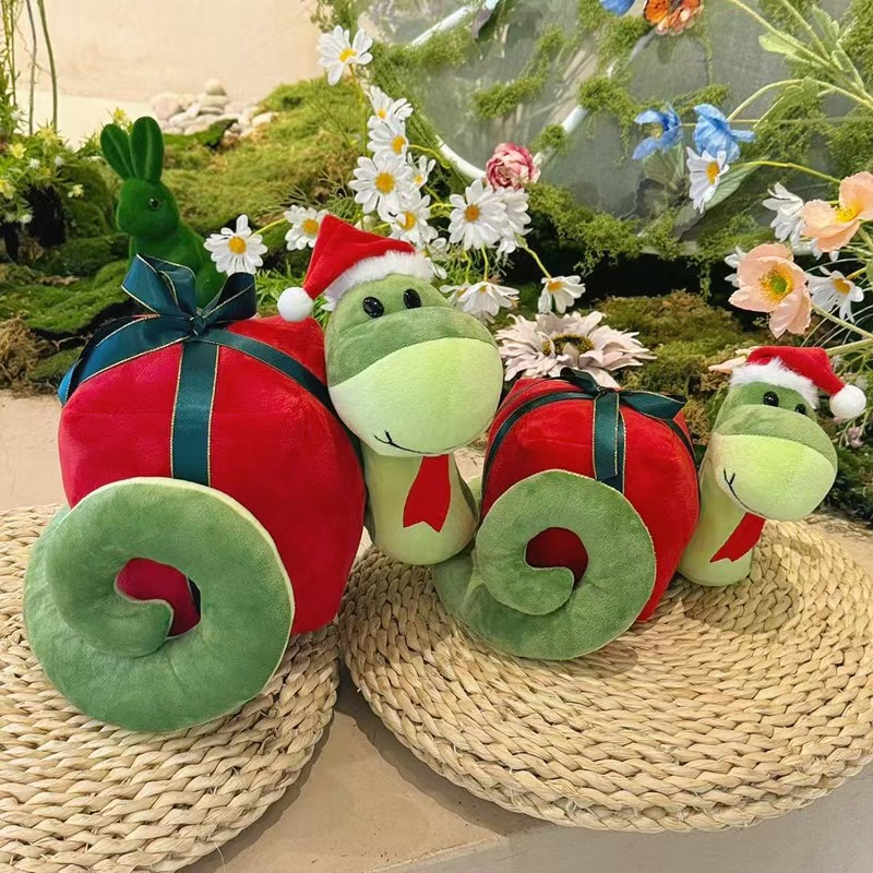 Cozy Holiday Snake Plush Toy for Festive Cheer