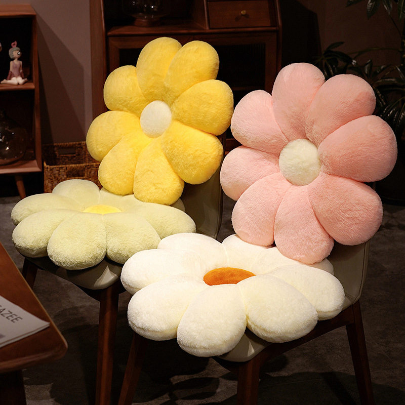 2026 Flower Throw Pillows Soft Plant Cushion Office Nap Classroom Chair Cushion Stuffed Plush Toys Gift