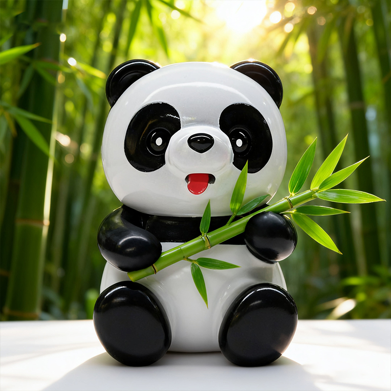 Realistic Moving Panda Plush Toy Interactive Lifelike Animatronic Animal Model Plastic Material Home Decor Kids Gift Chao Bang