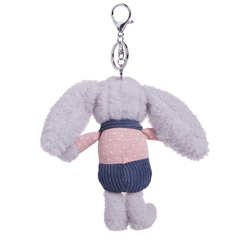 Plush Bunny Keychain Rabbit Plush Key Chain Stuffed Animals Ornaments Pendant Backpack Clip,Pink 17cm, Plush Toys Key Chain