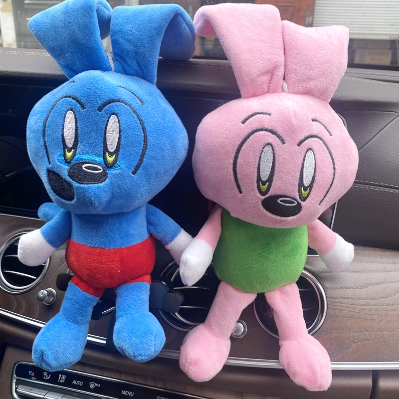 Cute Rabbit Monkey Riggy Plush Toy Blue Rabbit Doll Holiday Promotional Gift