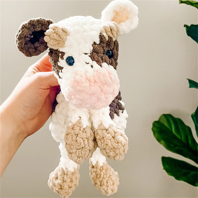Super Soft Chenille Plush Crochet Dinosaur Design Baby Security Blanket PP Cotton Filled Comforter Anniversary ODM