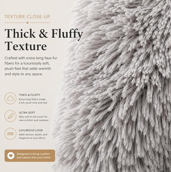 Hot Sale Fashion Double Sided Home Decor Soft Fluffy Throw Pillow Velvet Plush Sofa Pillow Cushion Home Decoration Couch Cushion