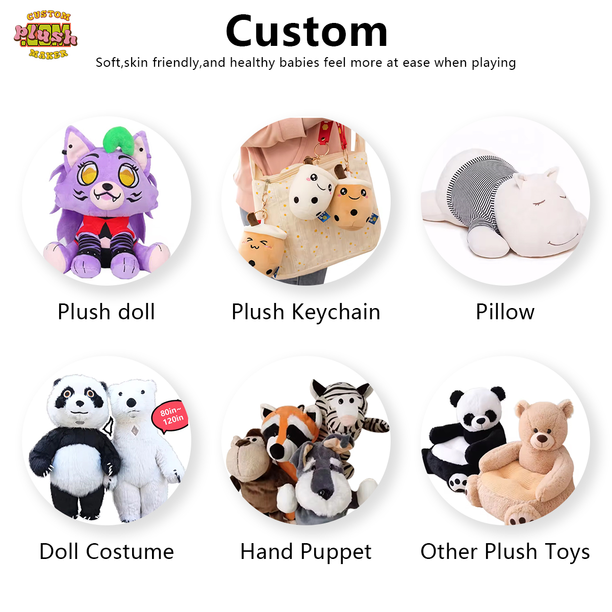 Customplushmaker Custom Logo Made Soft Stuffed Bear Doll Character Plush Keychain Pillow Anime Custom Toy Oem Talking Leopard