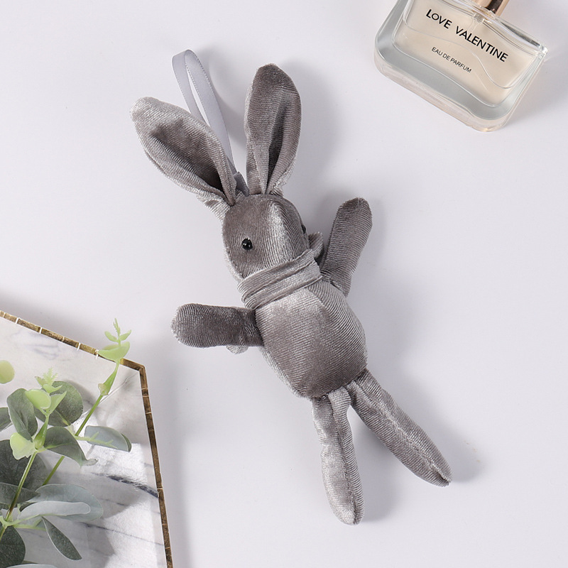 Custom Mini Plush Customized Backpack Clip Velvet Rabbit Keychain Toy Plush Bear Pendant Animal Stuffed Key Chain
