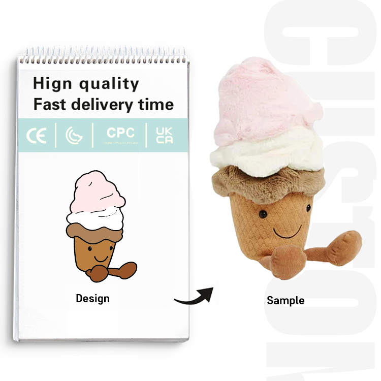 Custom Super Soft Anime Plush Toy ODM Stuffed Animal Toy With Embroidered Logo Washable and Factory